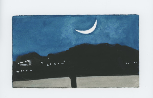 The Sliver Moon Over Virginia From the Whitehurst Freeway, #1828