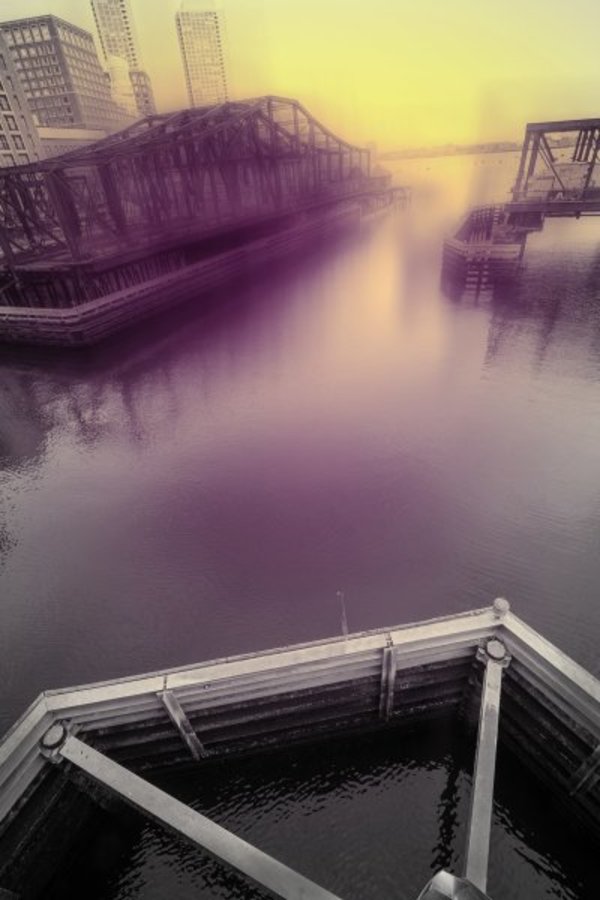 Bridge with Cobalt Violet and Cadmium Yellow, 9:44am by Jeffrey Heyne