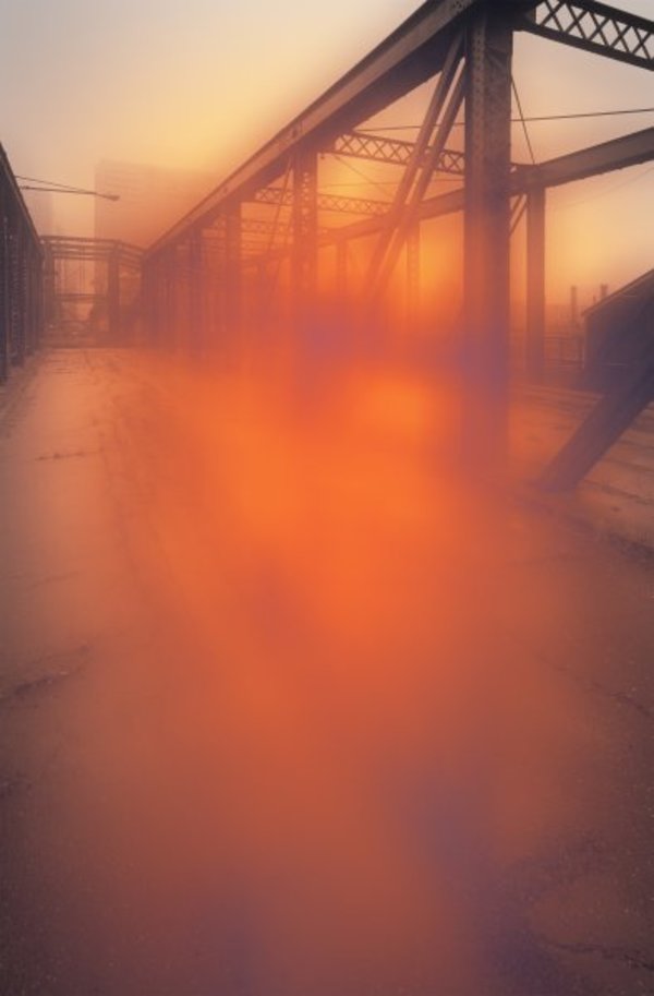 Bridge with Cadmium Orange, 8:41am by Jeffrey Heyne