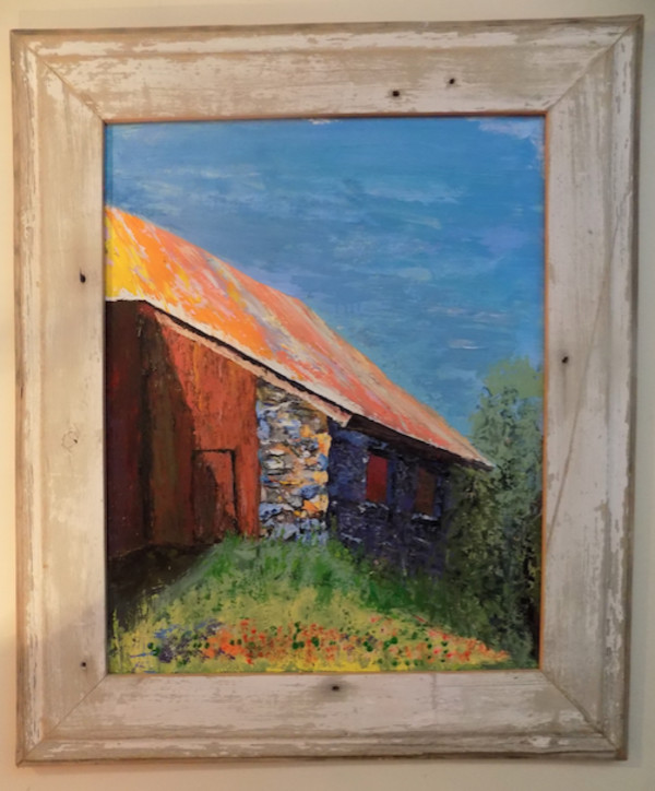Orange Barn by Barnlady