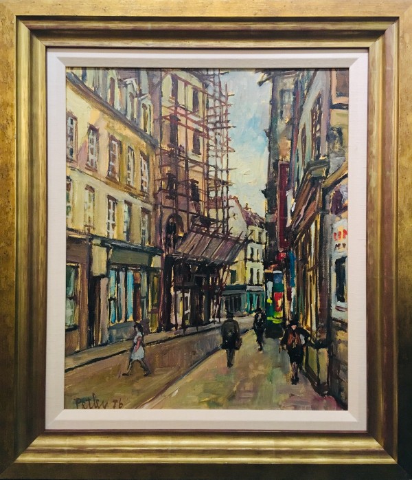 Parisian Street with Scaffolding by Llewellyn Petley-Jones (1908-1986)