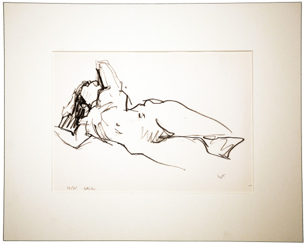 Nude, Head thrown back by Wolf Kahn