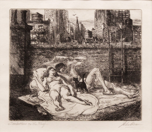 Sunbathers on the Roof by John French Sloan