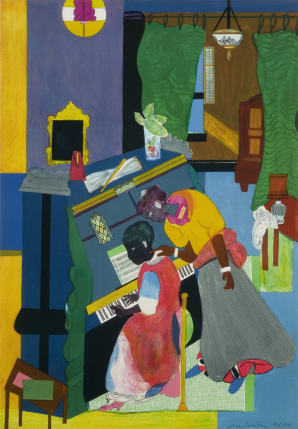 The Music Lesson by Romare Bearden