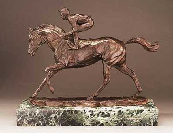 Horse and Jockey by Gill Wiles