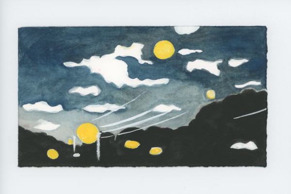 Bright Moon and Clouds, #1783