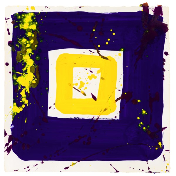 Untitled (SF83-147, Yellow and Blue Square) by Sam Francis