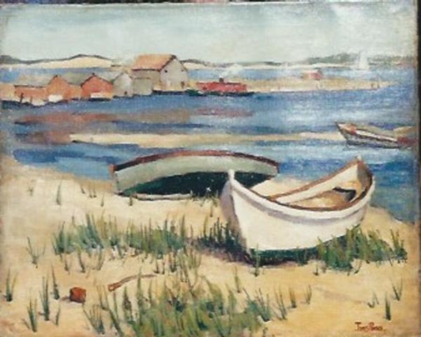 Boats on the Shore by Tunis Ponsen
