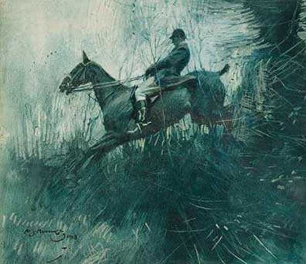 Over the Ditch by Sir Alfred J. Munnings