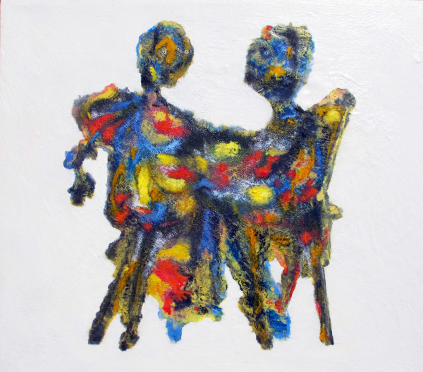 Card Player on White by Clemente Mimun