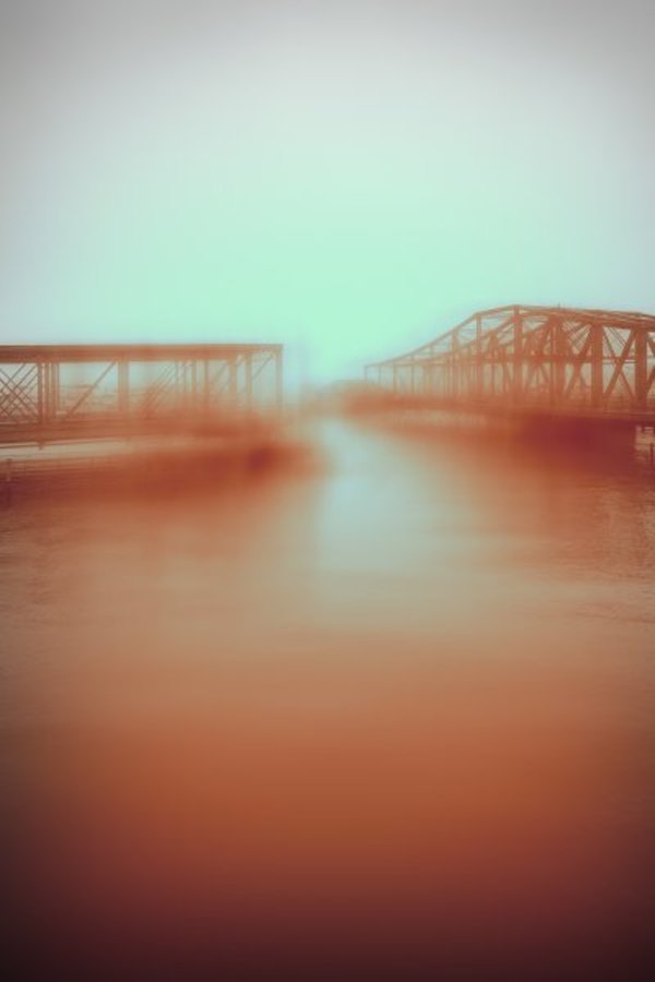 Bridge with Raw Sienna, 8:32am II by Jeffrey Heyne