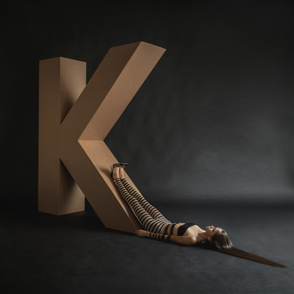 Synesthetic Letters: K 30 x 30 cm, edition image.