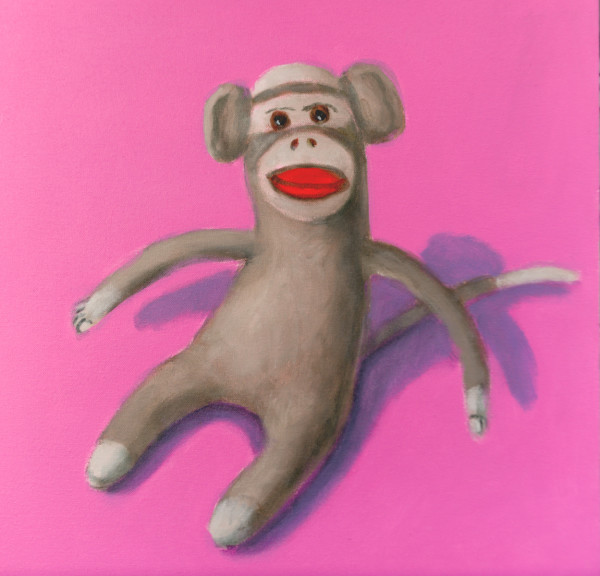 Monkey on Pink Background by Thomas Anfield
