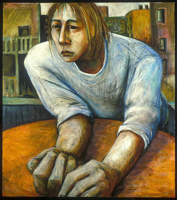 Portrait Woman at Table by Eve Whitaker, Image 1.