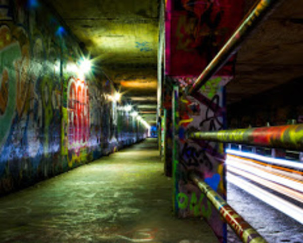 Atlanta at Night - Krog Tunnel by Christopher Eubanks