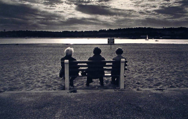 Three Women Close Up on Beach by N. Jay Jaffee