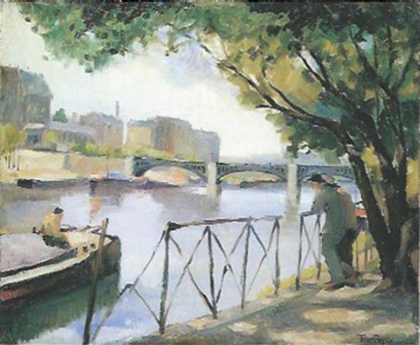 Morning on the River Seine by Tunis Ponsen