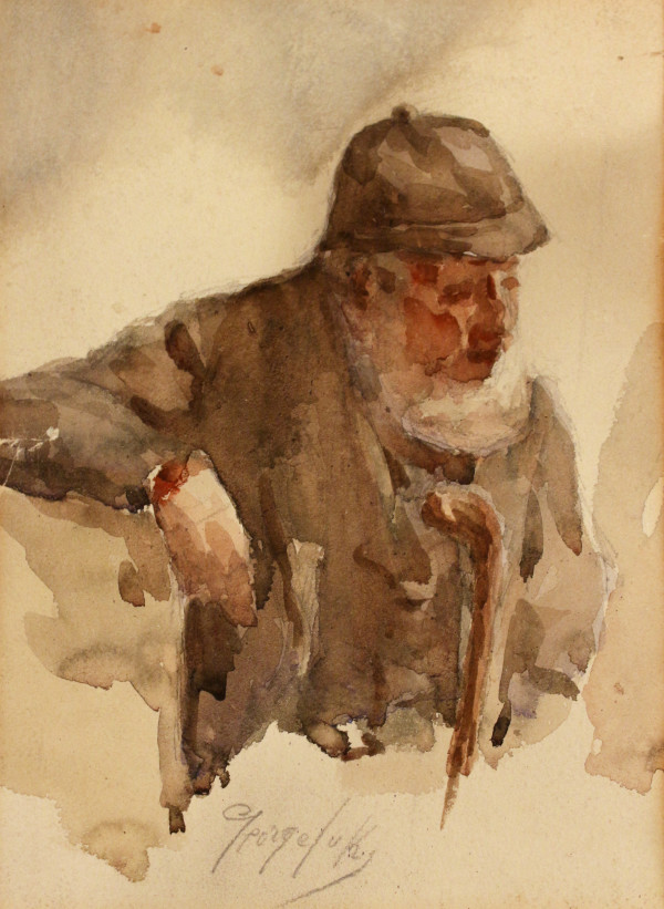 Untitled (Old Man with Cane) by George Luks
