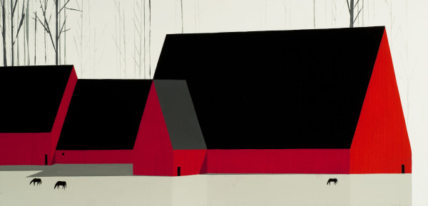 The Great Red Barn by Eyvind Earle