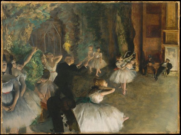 The Rehearsal of the Ballet Onstage by Edgar Degas
