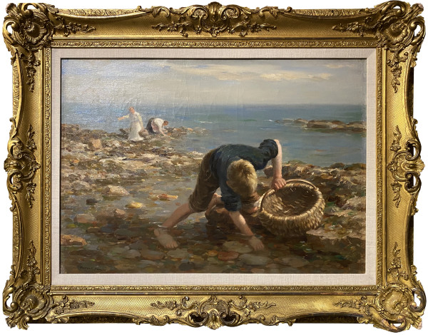 Gathering Mussels by William Marshall Brown (1863-1936)