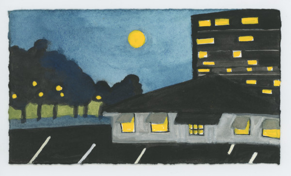 The Full Moon Over the Farm Womens Market, #1645