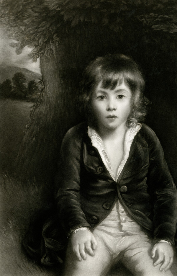 Untitled [portrait of young boy in velvet coat] by John Cother Webb