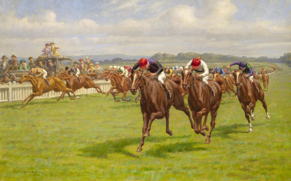 The Stewards' Cup, Goodwood, 1920 by William Hounsom Byles