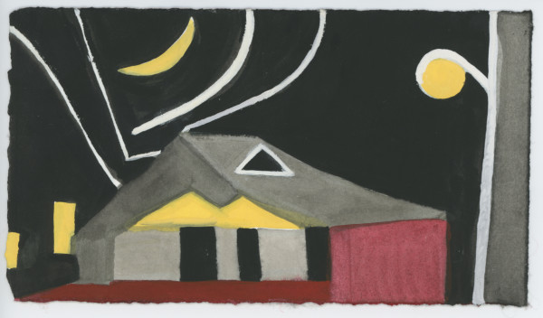 Sycamores, the Moon and Some Lights, #1575