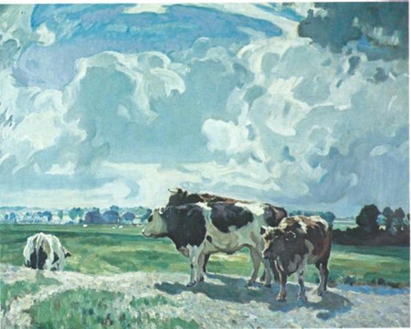 Cattle in Landscape by Tunis Ponsen