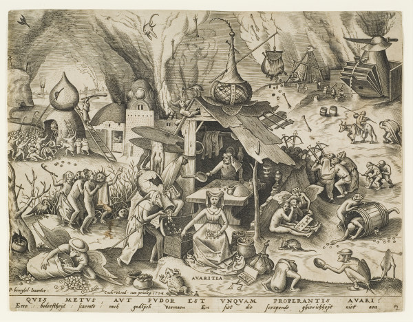 Avaritia by Pieter the Elder Bruegel