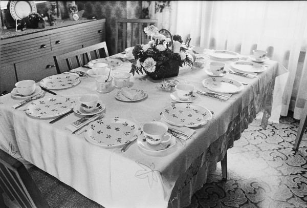 Mary Uhlir's Tea Party, Dec. 12, Montgomery, Minnesota by Sue Kyllonen