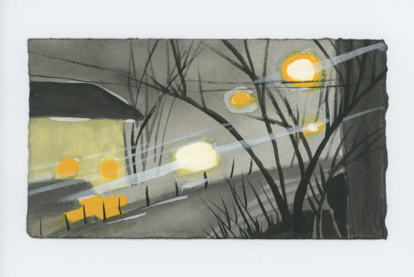 Town Hall on the Foggy Night, #1841