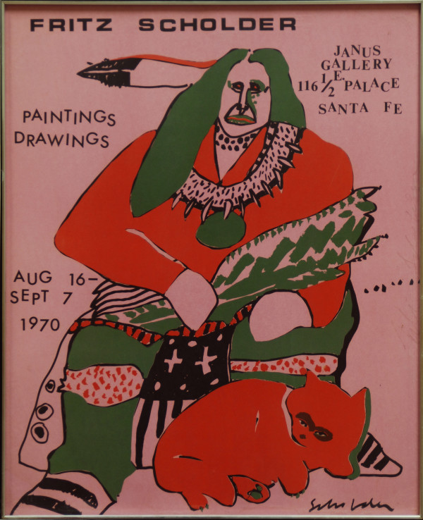 Poster for show at Janus Gallery, 1970. by Fritz Scholder