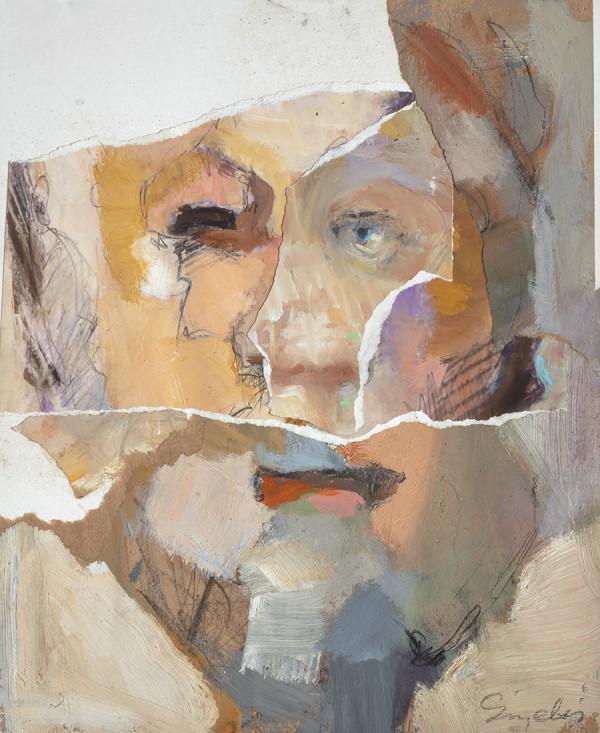 Torn Face 4 (with white corner) by James Singelis