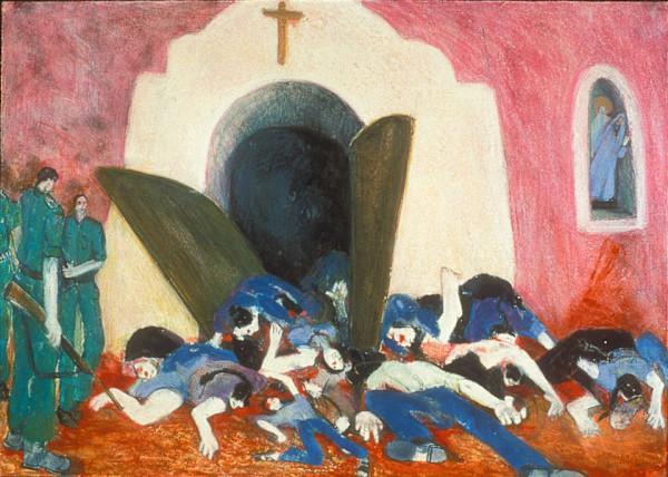 Guatemala Series Church Massacre by Eve Whitaker, Image 1.