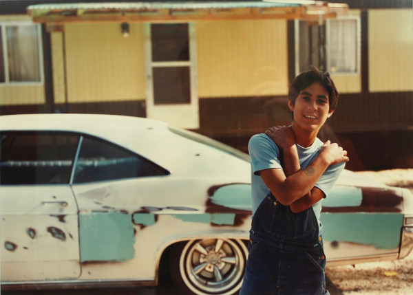 Little Steven Martine in Unfinished Car, from the series The Lowriders - Portraits from New Mexico by Meridel Rubenstein