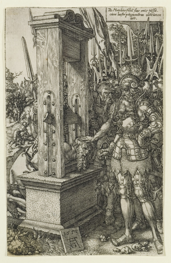 Titus Manlius Having His Son Beheaded by Heinrich Aldegrever
