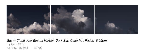 Storm Cloud over Boston Harbor, Dark Sky, Color has Faded by Jeffrey Heyne