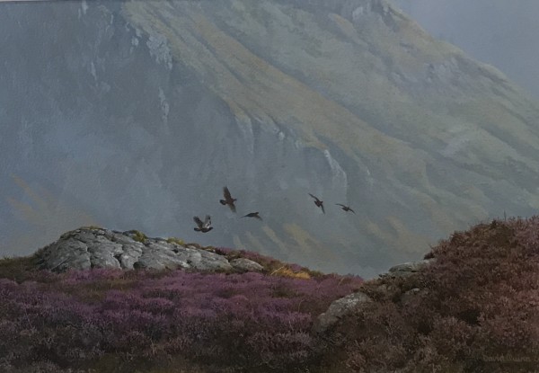 Pheasants in Flight by David Quinn