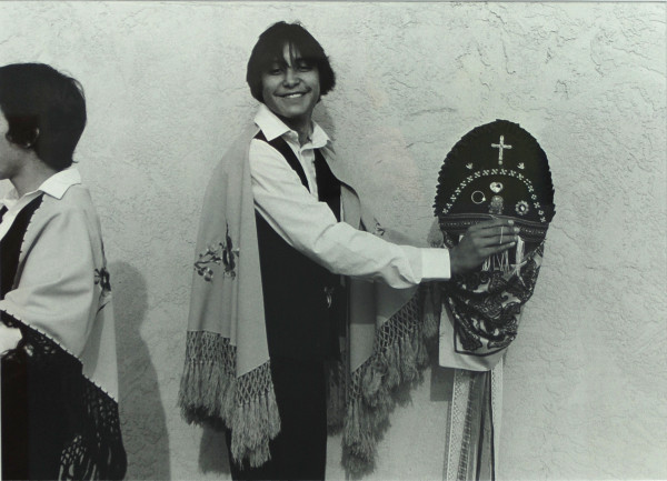 Young Dancer Displaying Head Dress by Douglas Kent Hall
