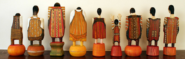 Card Doll Group (verso) by Eve Whitaker, Image 1.