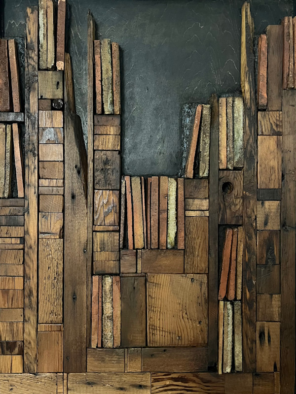 Reclaimed Floorboards and Terracotta Offcuts by Lorraine Udell, Image 1.