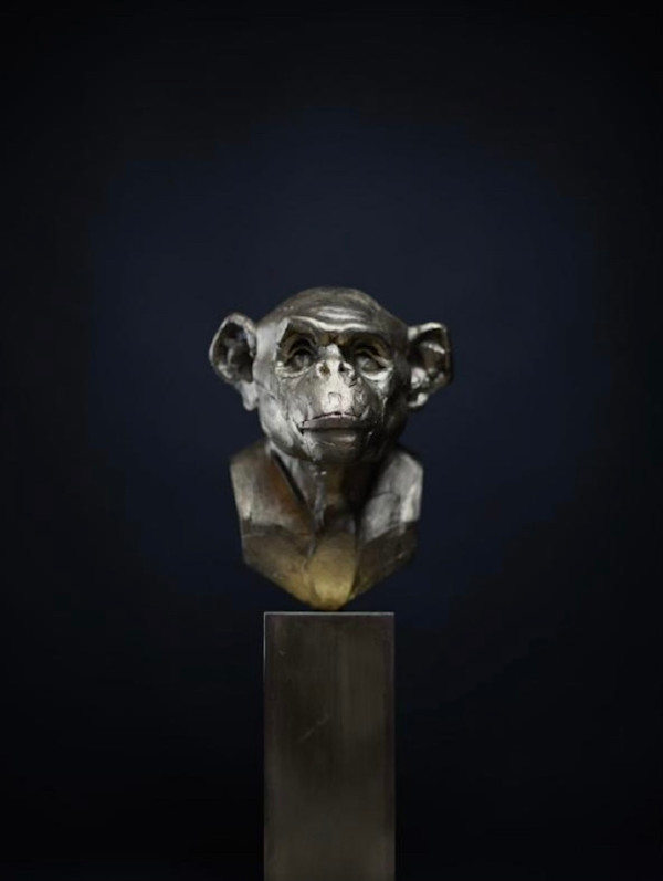 Simio bronce by Alfredo Cota, Image 1.