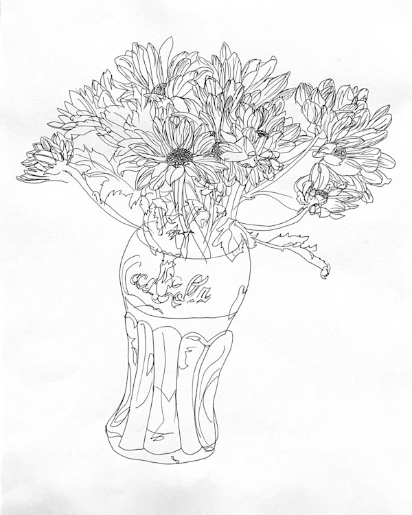 Flowers in a Coke Glass by Ryan Barnes