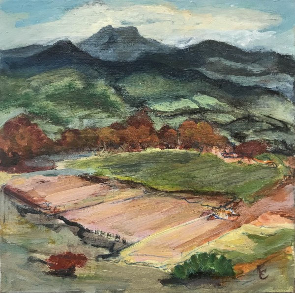774- Fall Eastern Hills. Available as Giclėe / Original  SOLD - Wine Country: Available as Giclėe by Katy Cauker