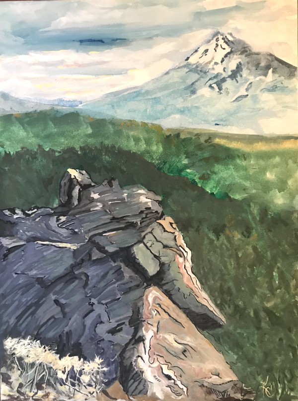 594-  Stone  to Mountain- View South from Babbitt Rock; Cascade- Siskiyou National Monument by Katy Cauker