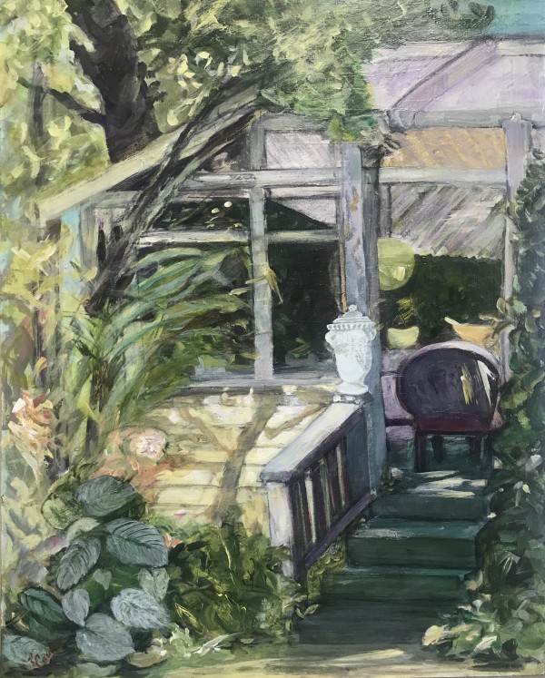 678- Porch Haven 1/ Baldessare’s Italio Gardens by Katy Cauker