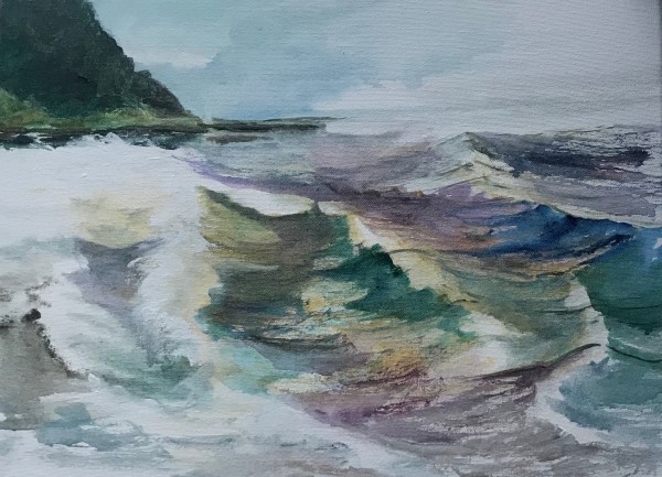 324 - Cross Current —No Swish - Swing not Sway - Yachats Waves by Katy Cauker