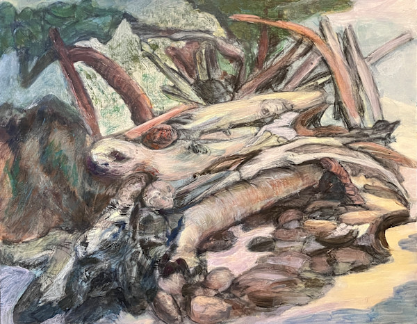 1070- Drifting  on South Cove Beach by Katy Cauker